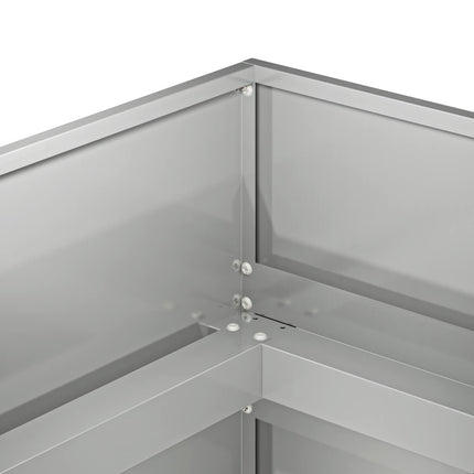 Trädgårdsplanterare Silver 280 x 40 x 60 cm Galvaniserat stål