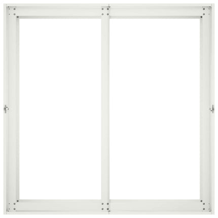Trädgårdsplanterare Vit 80 x 80 x 60 cm Kallvalsat stål
