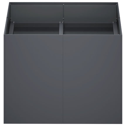 Trädgårdsplanterare Antracit 80 x 80 x 60 cm Kallvalsat stål
