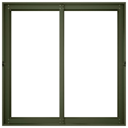 Trädgårdsplanterare Olivgrön 80 x 80 x 60 cm Kallvalsat stål