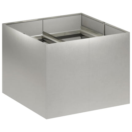 Trädgårdsplanterare Silver 80 x 80 x 60 cm Rostfritt stål