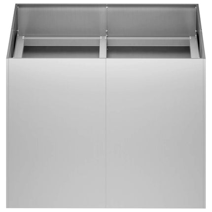 Trädgårdsplanterare Silver 80 x 80 x 60 cm Galvaniserat stål