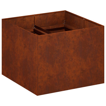 Trädgårdsplanterare Rostig 80 x 80 x 60 cm Väderbeständig stål