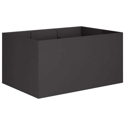 Trädgårdsplanterare Svart 120 x 80 x 60 cm Kallvalsat stål