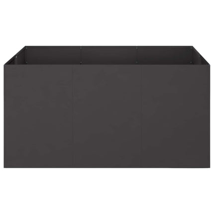 Trädgårdsplanterare Svart 120 x 80 x 60 cm Kallvalsat stål