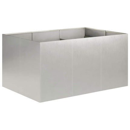 Trädgårdsplanterare Silver 120 x 80 x 60 cm Rostfritt stål