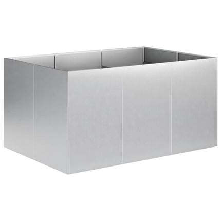 Trädgårdsplanterare Silver 120 x 80 x 60 cm Galvaniserat stål