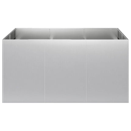Trädgårdsplanterare Silver 120 x 80 x 60 cm Galvaniserat stål