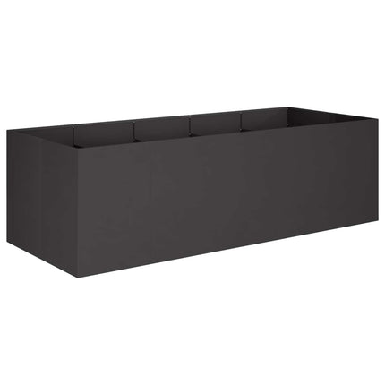 Trädgårdsplanterare Svart 200 x 80 x 60 cm Kallvalsat stål