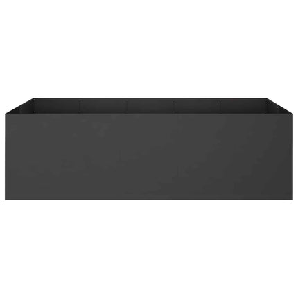 Trädgårdsplanterare Svart 200 x 80 x 60 cm Kallvalsat stål
