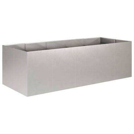 Trädgårdsplanterare Silver 200 x 80 x 60 cm Rostfritt stål