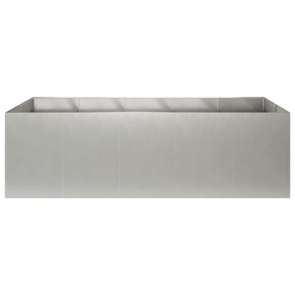 Trädgårdsplanterare Silver 200 x 80 x 60 cm Rostfritt stål