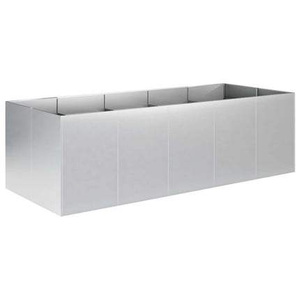 Trädgårdsplanterare Silver 200 x 80 x 60 cm Galvaniserat stål