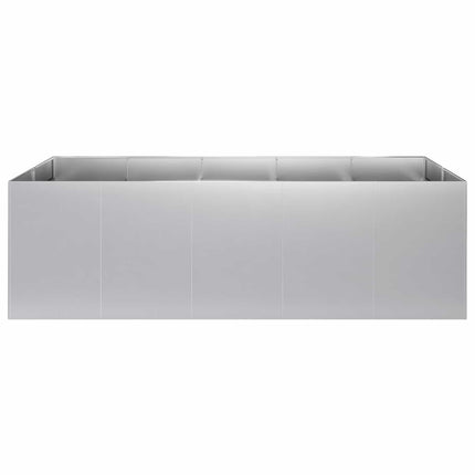Trädgårdsplanterare Silver 200 x 80 x 60 cm Galvaniserat stål