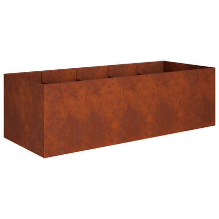 Trädgårdsplanterare Rostig 200 x 80 x 60 cm Väderbeständig stål