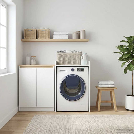 Tvättmaskinskabinet Vit 67,5 x 62 x 97 cm Konstruerat trä