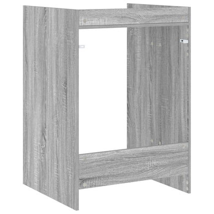 Tvättmaskinskabinet med lagring Grå Sonoma 67,5 x 62 x 97 cm