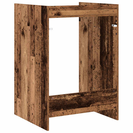 Tvättmaskinskabinet med lagring Gammalt trä 67,5 x 62 x 97 cm