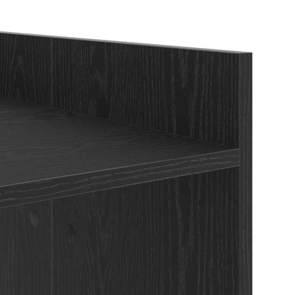 Tvättmaskinskabinet Svart Ek 67,5 x 48 x 97 cm Konstruerat trä