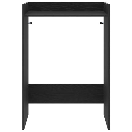 Tvättmaskinskabinet Svart Ek 67,5 x 48 x 97 cm Konstruerat trä