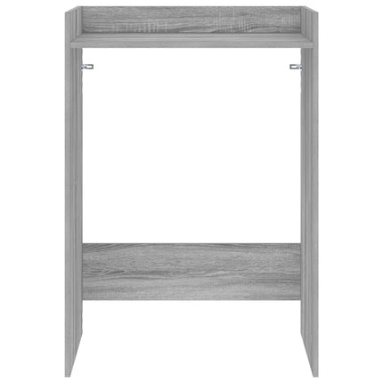 Tvättmaskinskabinet med lagring Grå Sonoma 67,5 x 48 x 97 cm