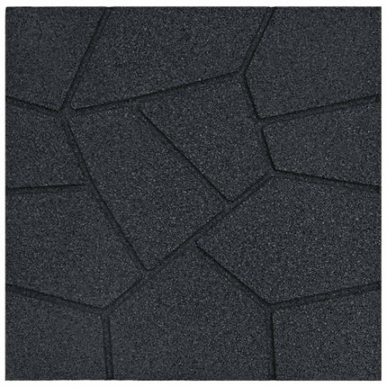 Stepping Stone 6 pcs Svart 40,5 x 40,5 x 2 cm Gummi