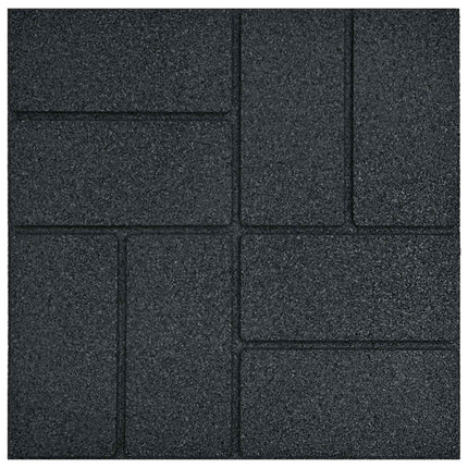 Stepping Stone 6 pcs Svart 40,5 x 40,5 x 2 cm Gummi