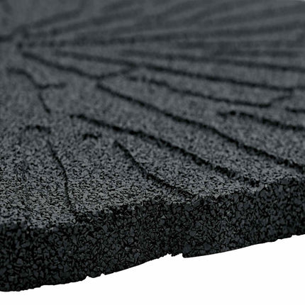 Stepping Stone 6 st Svart Ø 45 x 1,8 cm Gummi