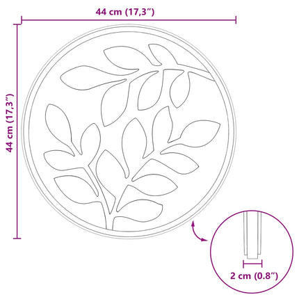 Stepping Stone 6 pcs Svart Ø 44 x 2 cm Gummi