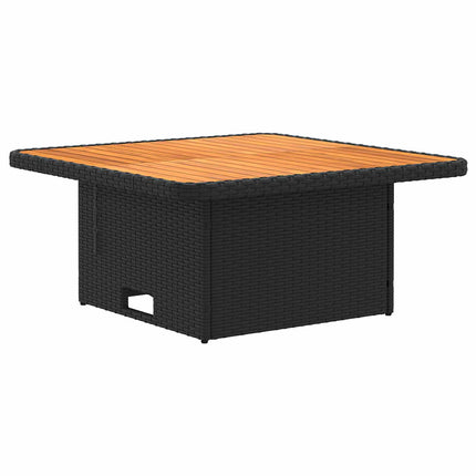 Möbelset med kudde 4 pcs Svart och turkos PE Rattan
