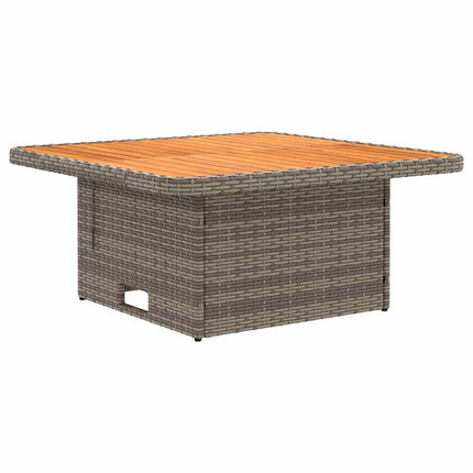 Möbelset med kudde 5 pcs Grå och mörkgrå PE Rattan
