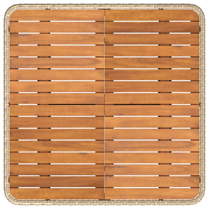 Möbelset med kudde 7 pcs Beige och gräddfärgad PE Rattan