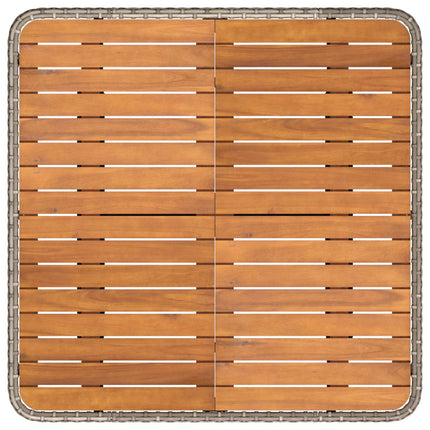 Möbelset med kudde 7 pcs Grå och Marinblå PE Rattan