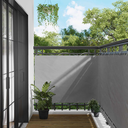 Balkong Skärm Ljusgrå 110 x 300 cm Oxford Tyg