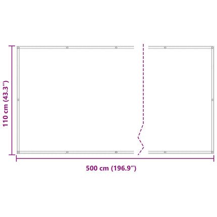 Balkong Skärm Sand 110 x 500 cm Oxford Tyg