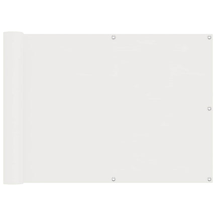 Balkong Skärm Vit 75 x 200 cm PU-belagt oxford alu