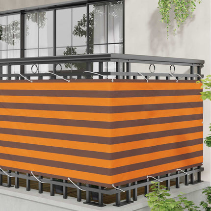 Balkong Skärm Orange och Brunt 100 x 600 cm Oxford Tyg