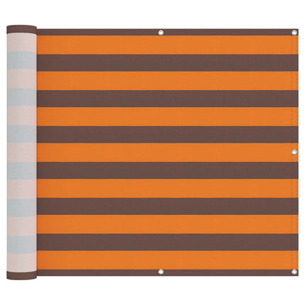 Balkong Skärm Orange och Brunt 100 x 600 cm Oxford Tyg