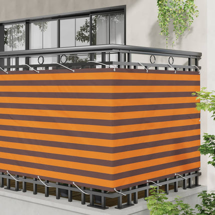 Balkong Skärm Orange och Brunt 110 x 300 cm Oxford Tyg