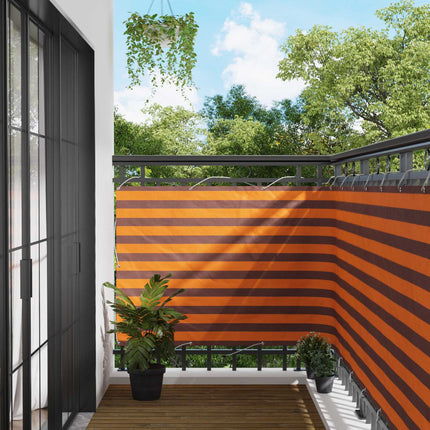 Balkong Skärm Orange och Brunt 110 x 400 cm Oxford Tyg