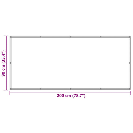 Balkong Skärm 90 x 200 cm PU-belagt oxford alu