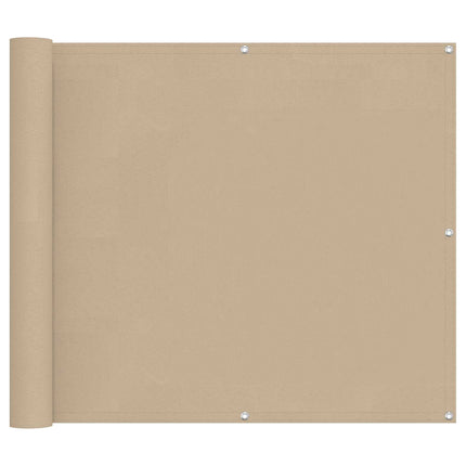 Balkong Skärm Beige 100 x 500 cm Oxford Tyg
