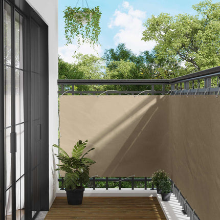 Balkong Skärm Beige 110 x 800 cm Oxford Tyg