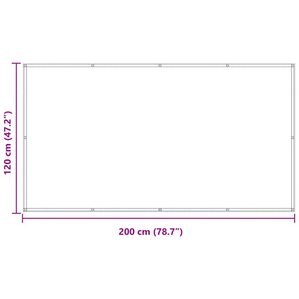 Balkong Skärm 120 x 200 cm PU-belagt oxford alu