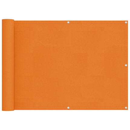 Balkong Skärm Orange 75 x 200 cm PU-belagt oxford alu