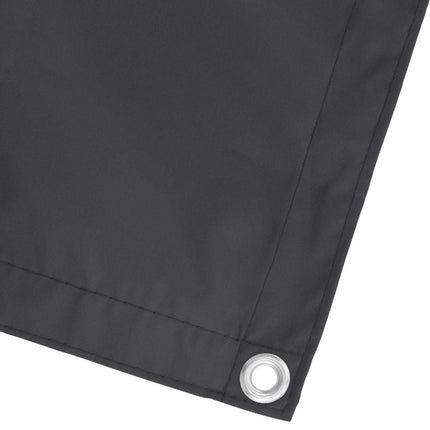 Balkong Skärm Svart 120 x 200 cm PU-belagt oxford alu
