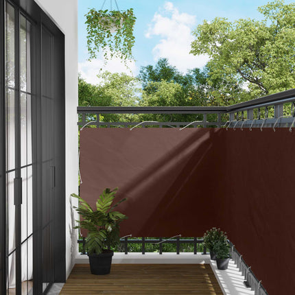 Balkong Skärm Brun 110 x 600 cm Oxford Tyg