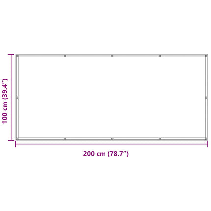 Balkong Skärm Vinröd 100 x 200 cm Oxford Tyg