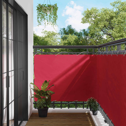 Balkong Skärm Vinröd 120 x 400 cm PU-belagt oxford alu