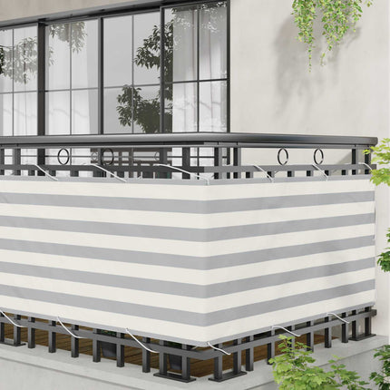 Balkong Skärm 75 x 300 cm PU-belagt oxford alu